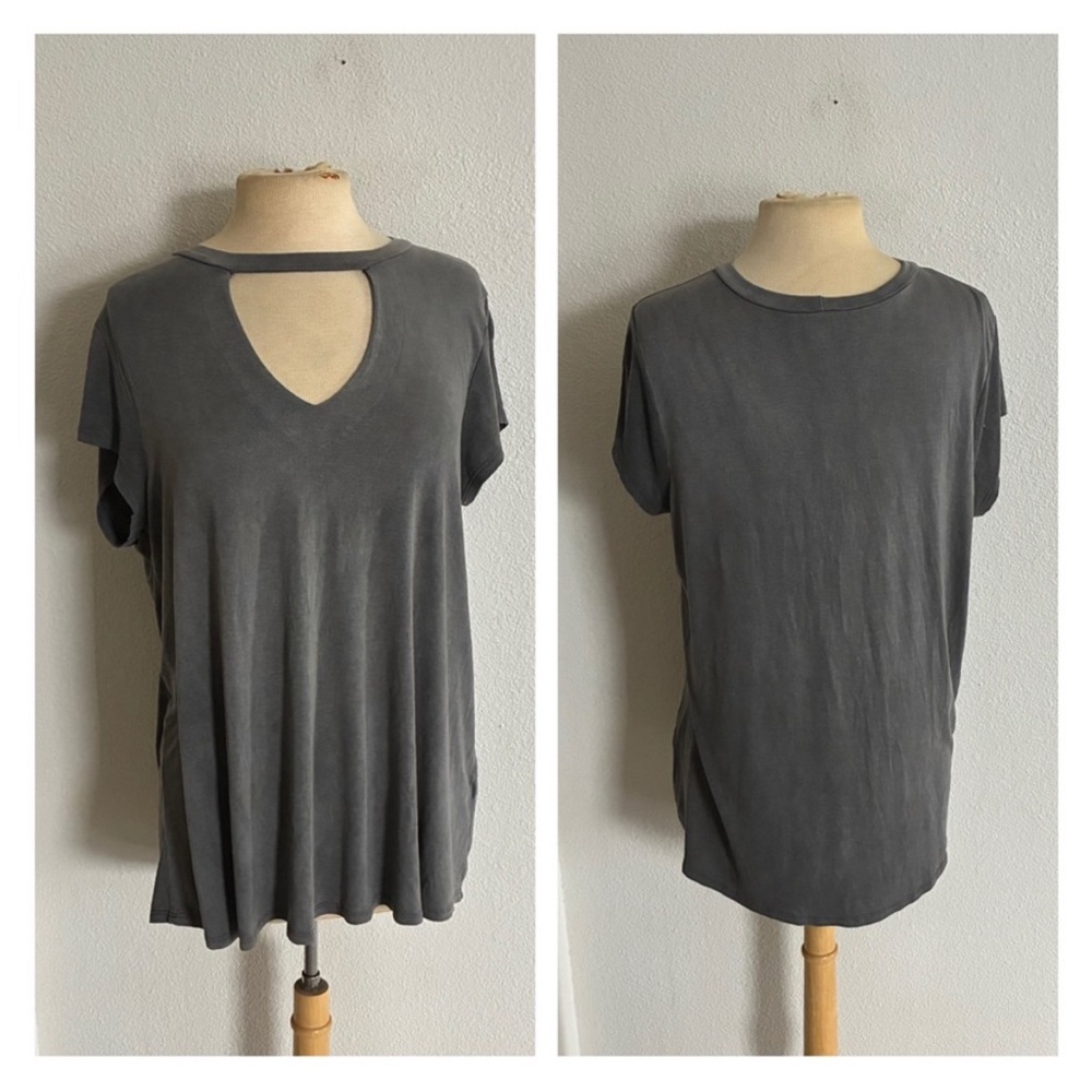 Mittoshop gray cut out tee
